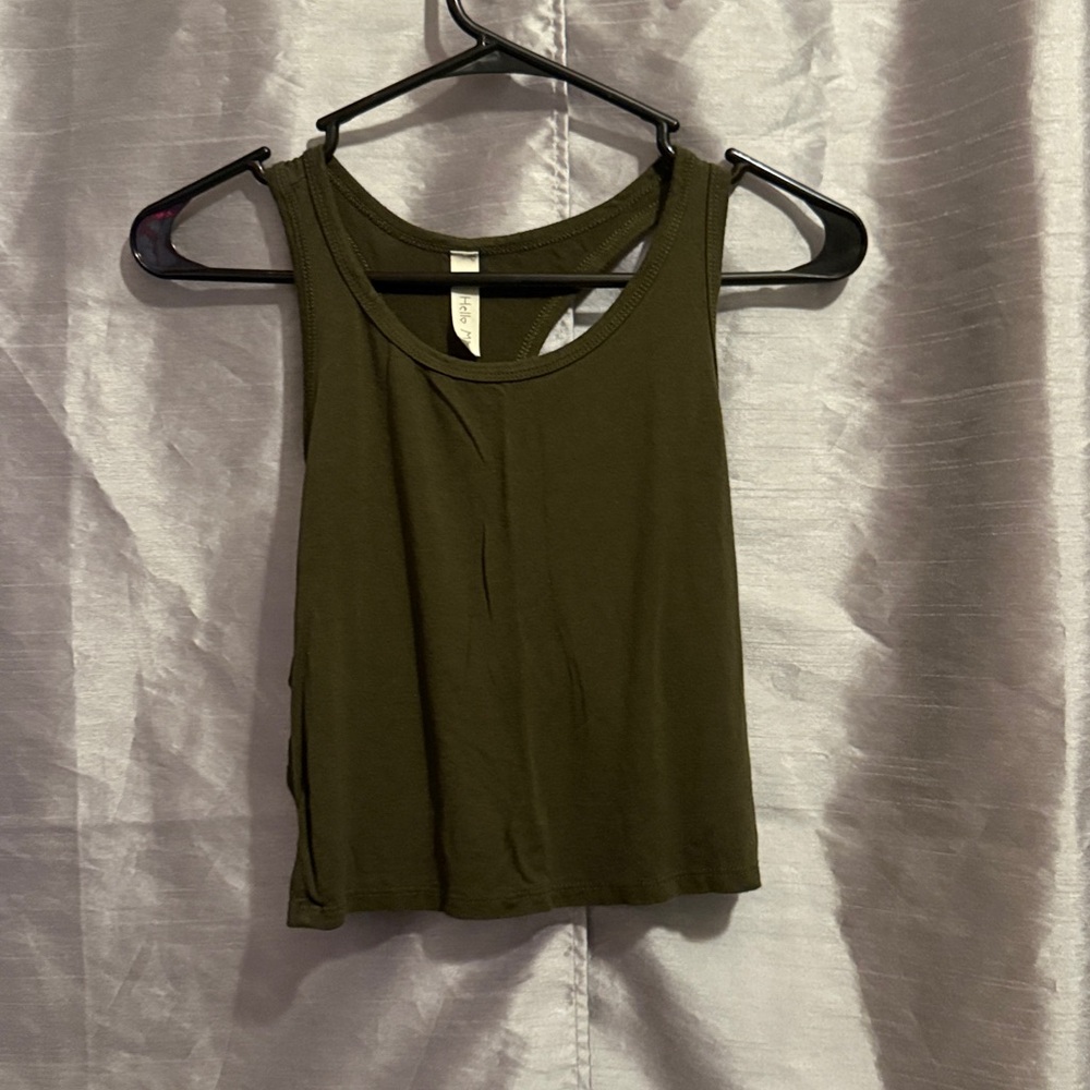 Olive Green Crop Top by Hello Miss